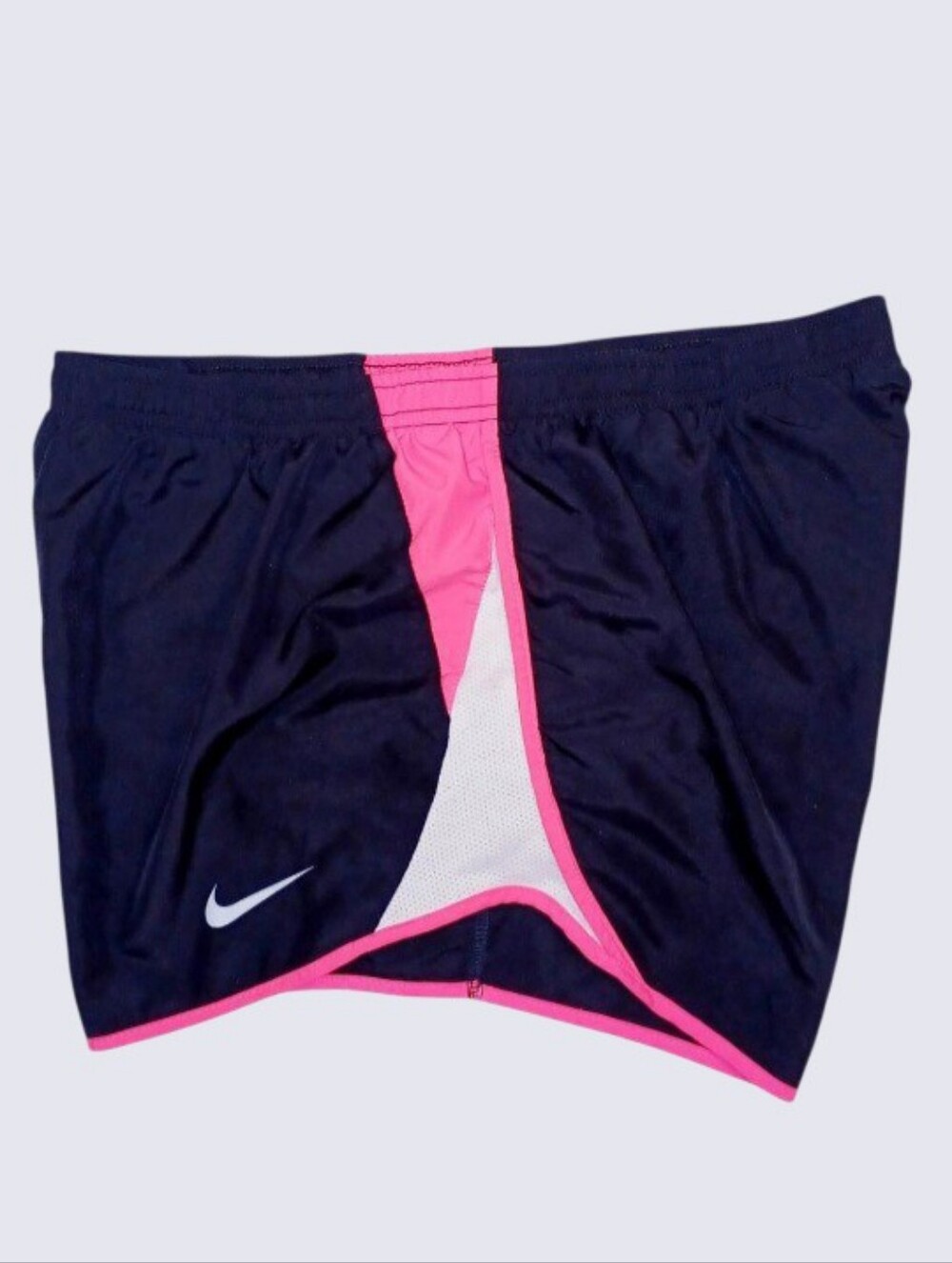 Nike Black Shorts with Pink Trim and White Swoosh